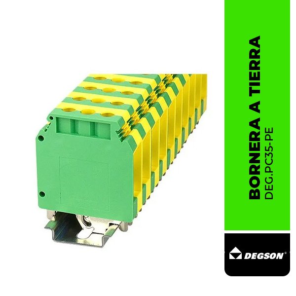 DEG.PC35-PE BORNERA A TIERRA DE 35 mm² PC 35-PE