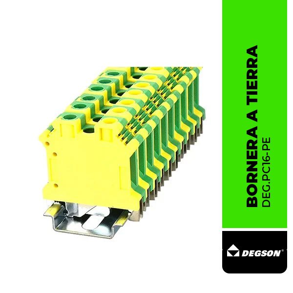 DEG.PC16-PE BORNERA A TIERRA DE 16 mm² PC 16-PE