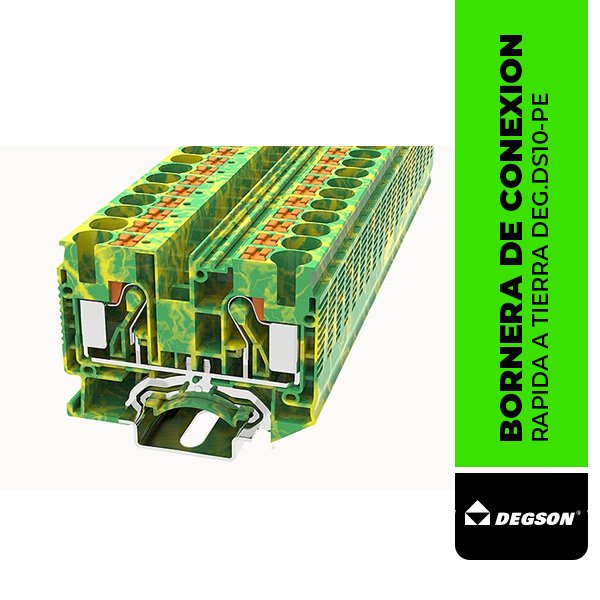 DEG.DS10-PE BORNERA DE CONEXION RAPIDA A TIERRA DE 10mm² - DS10-PE