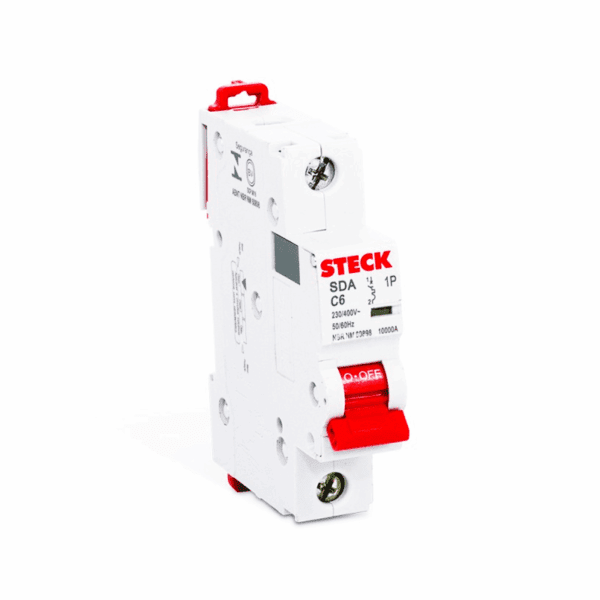 STECK.SDA61C06 INTERRUPTOR TERMOMAGNETICO UNIPOLAR SDA 1x6A 10kA@415V 20kA@220V