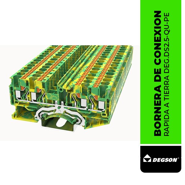 DEG.DS2.5-QU-PE BORNERA DE CONEXION RAPIDA A TIERRA DE 2.5mm²