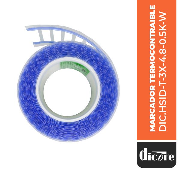 DIC.HSID-T-3X-4.8-0.5K-W MARCADOR TERMOCONTRAIBLE DE 500 UNIDADES, DICORE