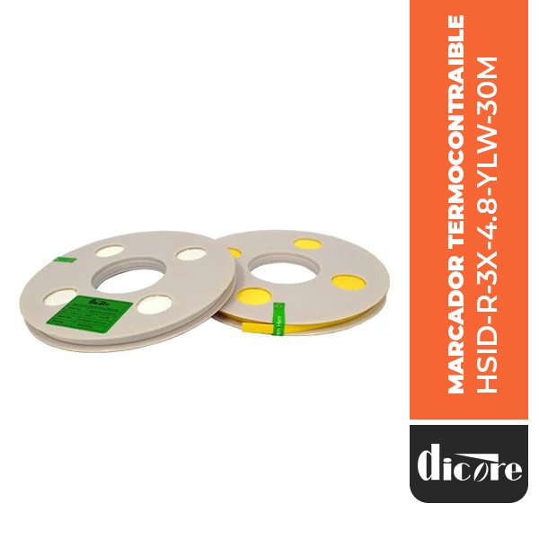 MARCADOR TERMOCONTRAIBLE HSID-R-3X-4.8-YLW-30M, DICORE