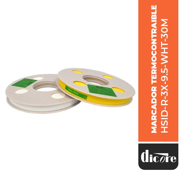 MARCADOR TERMOCONTRAIBLE HSID-R-3X-9.5-WHT-30M, DICORE