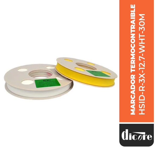 MARCADOR TERMOCONTRAIBLE HSID-R-3X-12.7-WHT-30M, DICORE