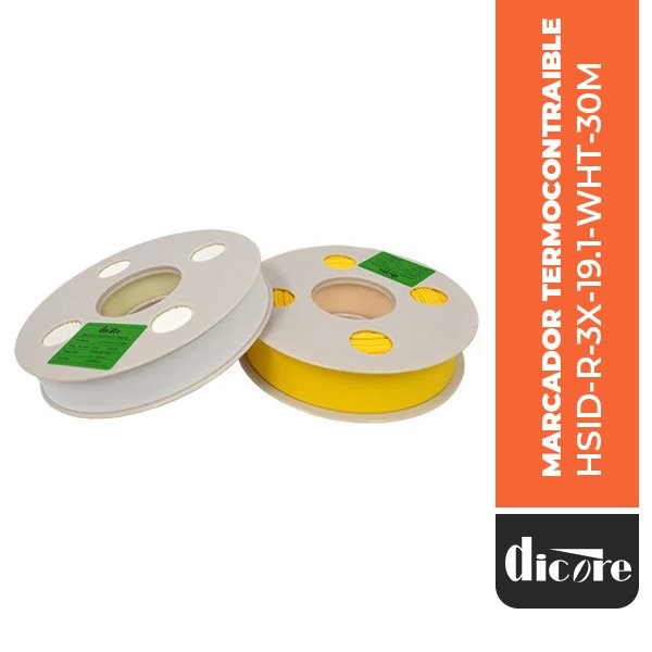 MARCADOR TERMOCONTRAIBLE HSID-R-3X-19.1-WHT-30M, DICORE
