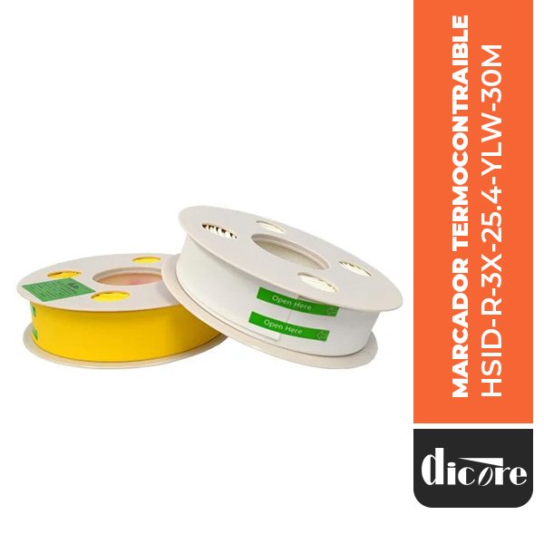 MARCADOR TERMOCONTRAIBLE HSID-R-3X-25.4-YLW-30M, DICORE