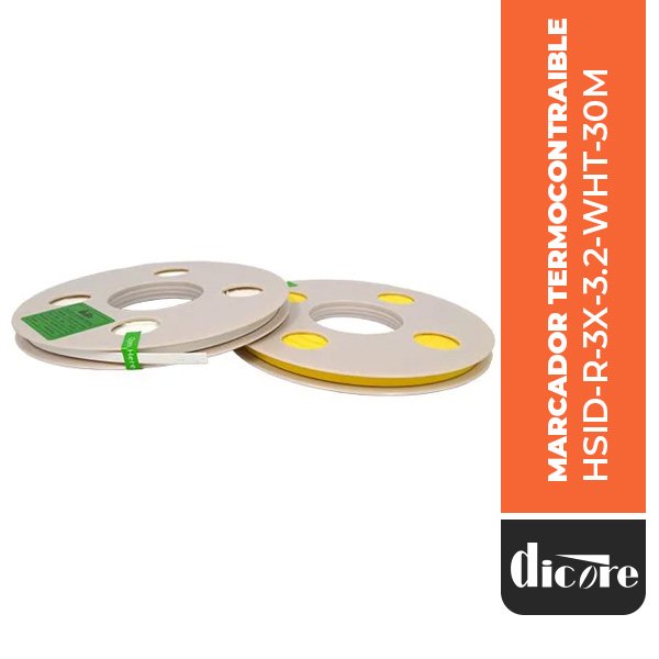 MARCADOR TERMOCONTRAIBLE HSID-R-3X-3.2-WHT-30M, DICORE