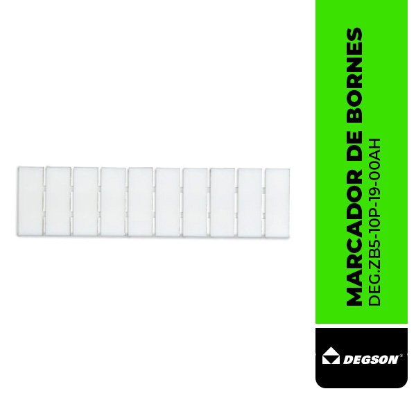 MARCADOR DE BORNES ZB5, 2.5MM2, ANCHO DE PASO 5MM SIN ROTULAR, DEGSON