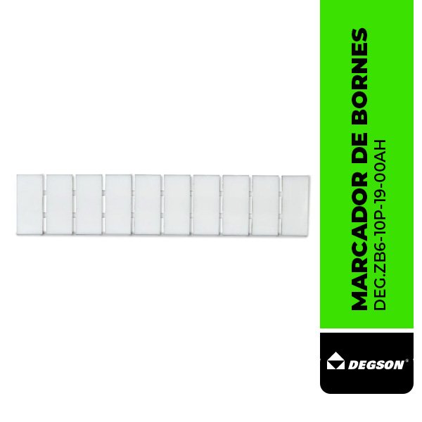 MARCADOR DE BORNES ZB6, 4MM2, ancho de paso 6mm SIN ROTULAR, DEGSON