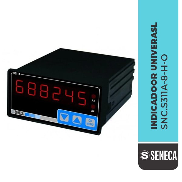 Indicador universal analógico S311A-8-H-O	 salida relé/RS485, SENECA
