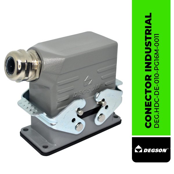 CONECTOR INDUSTRIAL DE 10 POLOS HDC-DE-010-PG16M-0011