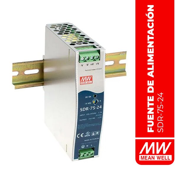 FUENTE DE ALIMENTACIÓN 76.8W 24V 3.2A - SDR-75-24