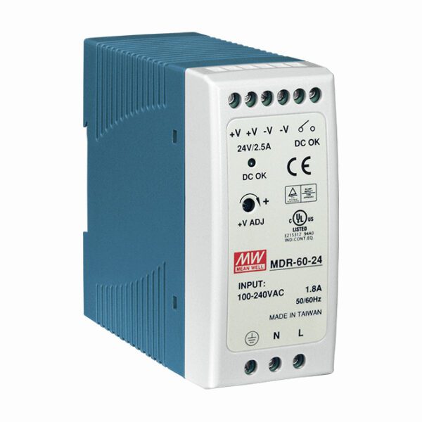 - MDR-60-24 - FUENTE DE ALIMENTACIÓN MDR 60W 24V 2.5A