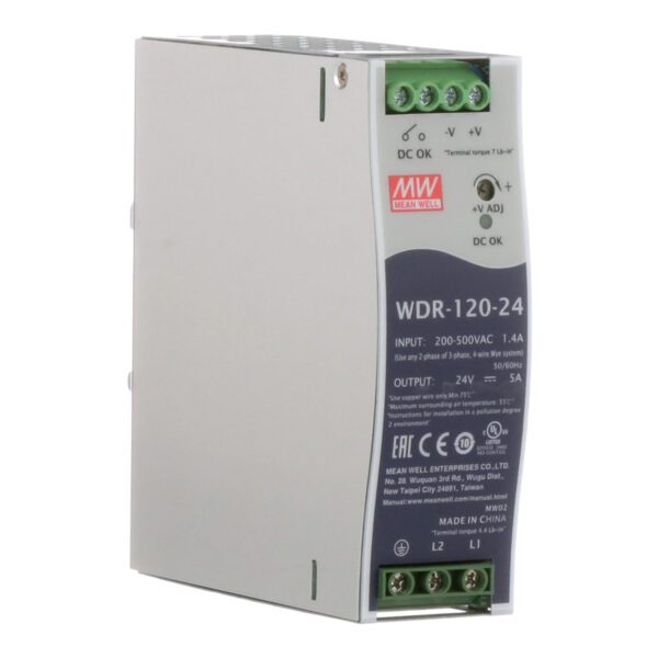 WDR-120-24 - FUENTE DE ALIMENTACIÓN EN RIEL DIN 120W 24V