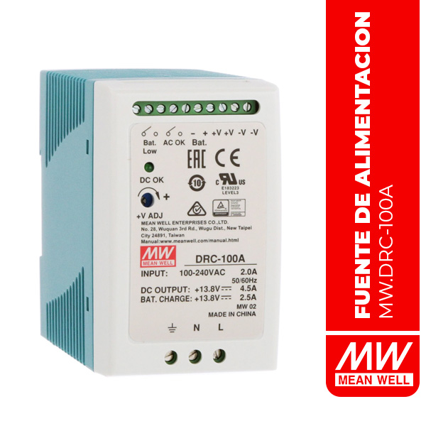 DRC-100A Suministros de energía ininterrumpible (UPS) O/P +24V40A 40A DC UPS MODULE