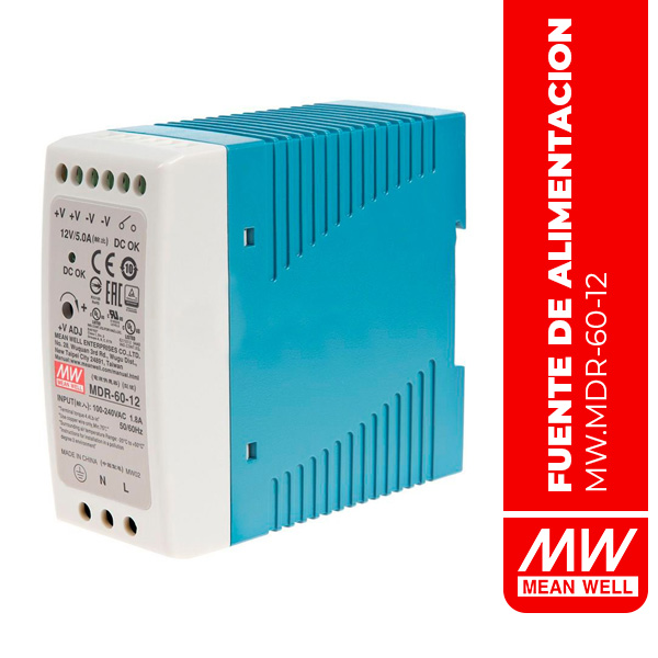 MDR-60-12 - FUENTE DE ALIMENTACIÓN MDR 60W 12V 5A