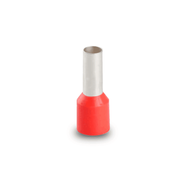 Terminal sobremoldeado tubular aislado tipo puntera (E1508)