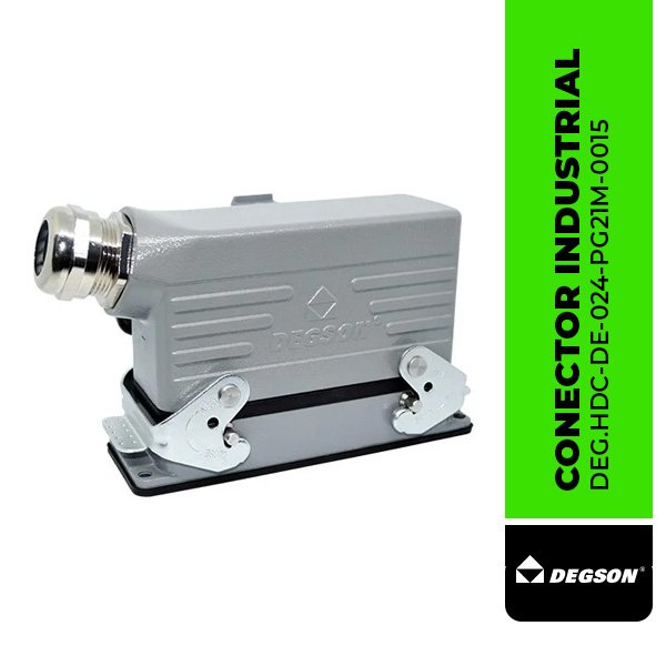 CONECTOR INDUSTRIAL DE 24 POLOS DEG.HDC-DE-024-PG21M-0015
