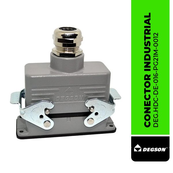 CONECTOR INDUSTRIAL DE 10 POLOS DEG.HDC-DE-016-PG21M-0012