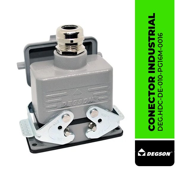 CONECTOR INDUSTRIAL DE 10 POLOS HDC-DE-010-PG16M-0016