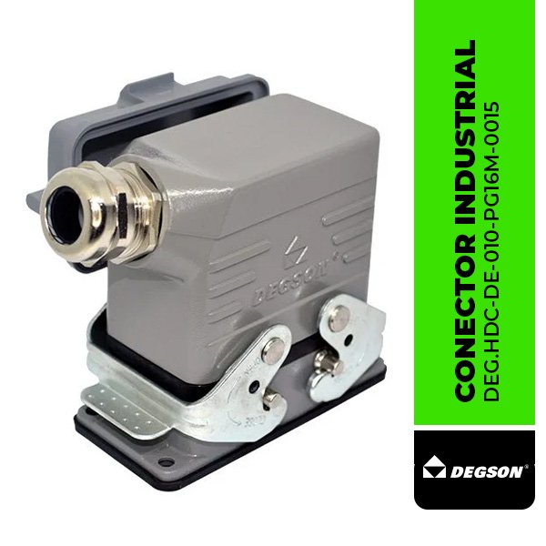 CONECTOR INDUSTRIAL DE 10 POLOS HDC-DE-010-PG16M-0015