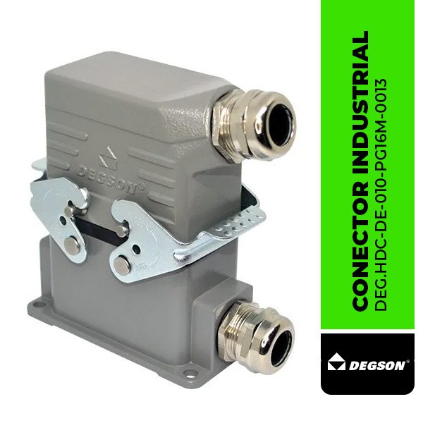 CONECTOR INDUSTRIAL DE 10 POLOS HDC-DE-010-PG16M-0013