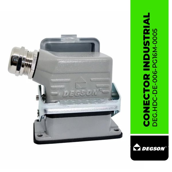 CONECTOR INDUSTRIAL DE 6 POLOS HDC-DE-006-PG16M-0005