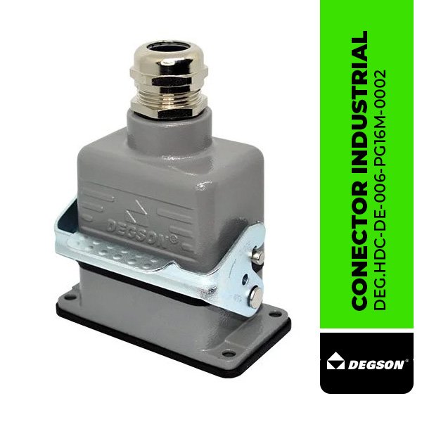 CONECTOR INDUSTRIAL DE 6 POLOS HDC-DE-006-PG16M-0002
