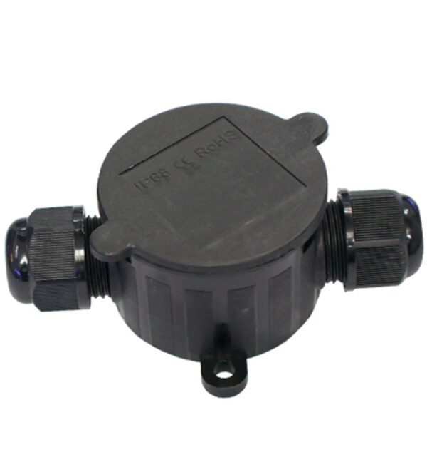 CAJA DE CONEXION IMPERMEABLE, EXTERIORES, IP68, 2 VÍAS, CIRCULAR  BM.JBR-1P-1P-IP68
