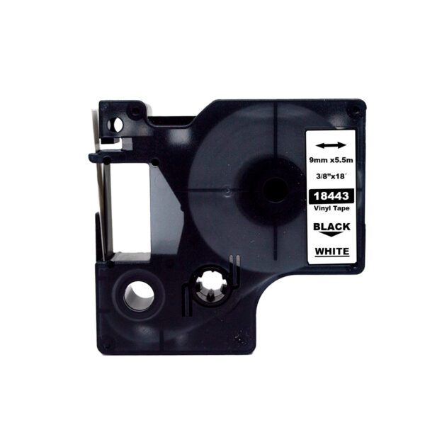CINTAS DE VINIL 9MM-3/8 (18443) COMPATIBLE PARA ROTULADOR DYMO