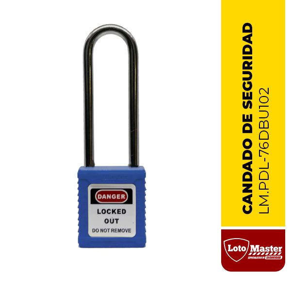 Candado no aislado de seguridad , color azul oscuro - LM.PDL-76DBU102