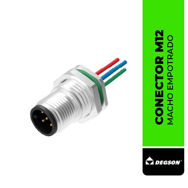 CONECTOR M12, MACHO EMPOTRADO SD-M12A-04P-MM-SH8B50