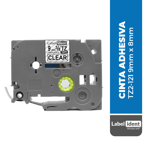 CINTA COMPATIBLE BROTHER TZ2-121 9mm x 8mm PARA ROTULADOR P-TOUCH