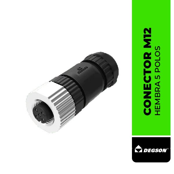 CONECTOR M12 HEMBRA PB-M12A-05P-FF-SL7001