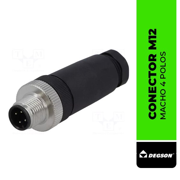 CONECTOR M12 MACHO PB-M12A-04P-MM-SL7001