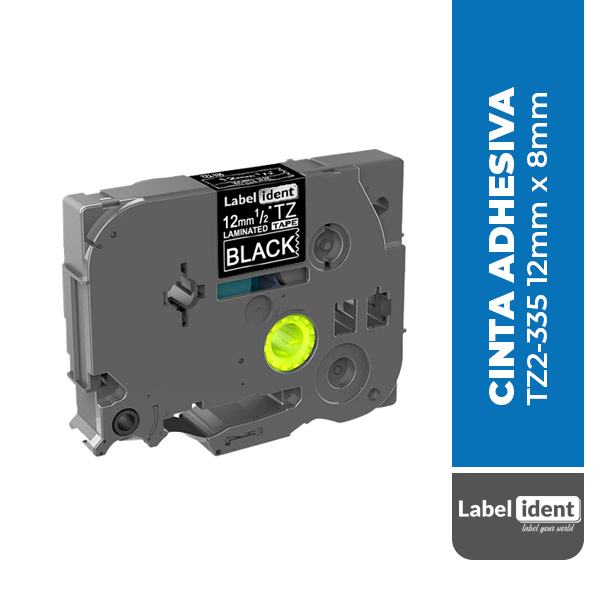 CINTA COMPATIBLE BROTHER TZ2-335 12mm x 8mm PARA ROTULADOR P-TOUCH