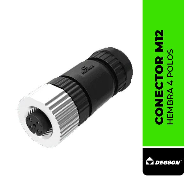CONECTOR M12 HEMBRA PB-M12A-04P-FF-SL7001