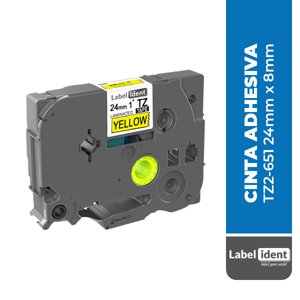 CINTA COMPATIBLE BROTHER TZ2-651 24mm x 8mm PARA ROTULADOR P-TOUCH