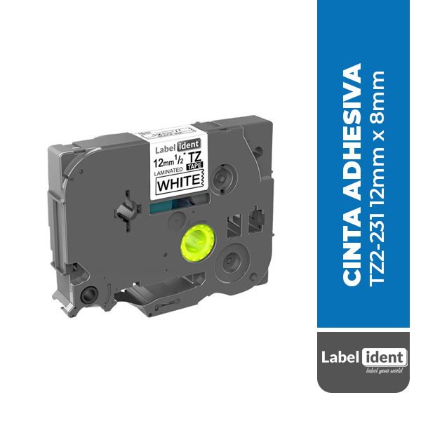 CINTA COMPATIBLE BROTHER TZ2-231 12mm x 8mm PARA ROTULADOR P-TOUCH