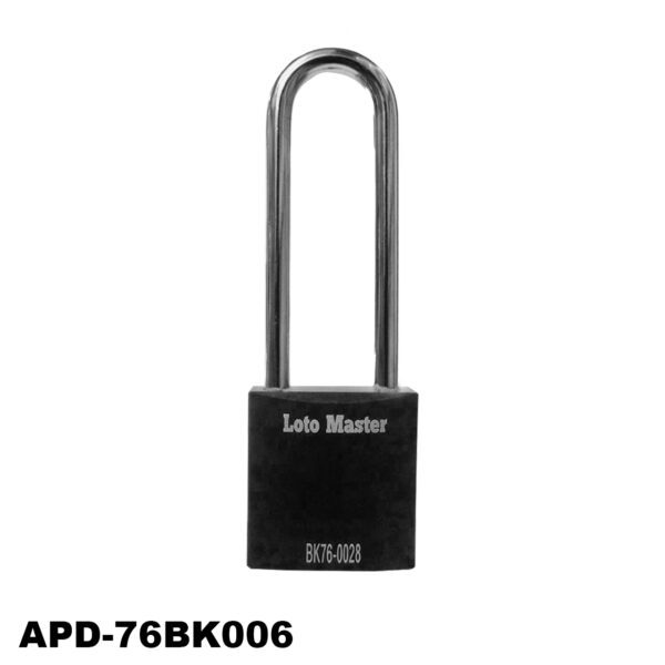 Candado de aluminio de seguridad, 1 1/2", color negro - LM.APD-38BK006