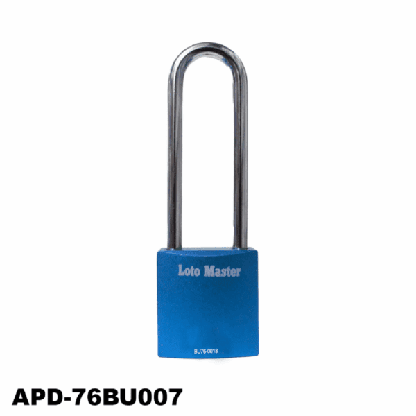 Candado de aluminio de seguridad, 1 1/2", color azul - LM.APD-38BU007