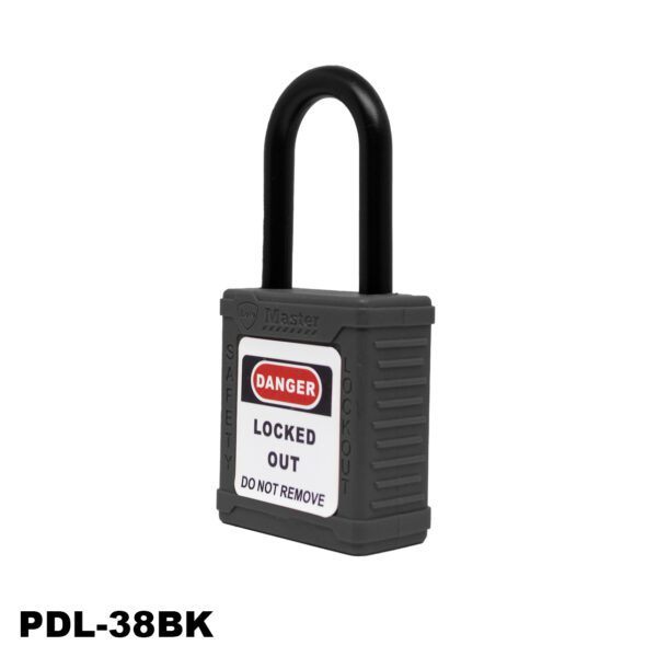 Candado de seguridad aislado, color negro - LM.PDL-38BK009 - Imagen 4