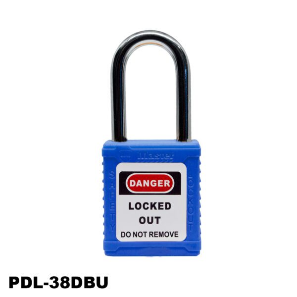 Candado no aislado de seguridad, 1 1/2", color azul - LM.PDL-38DBU103