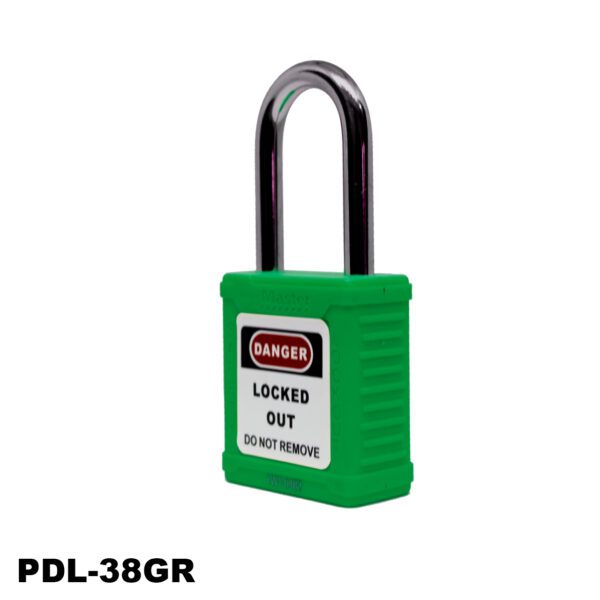 Candado no aislado de seguridad, 1 1/2", color verde - LM.PDL-38GR101 - Imagen 4