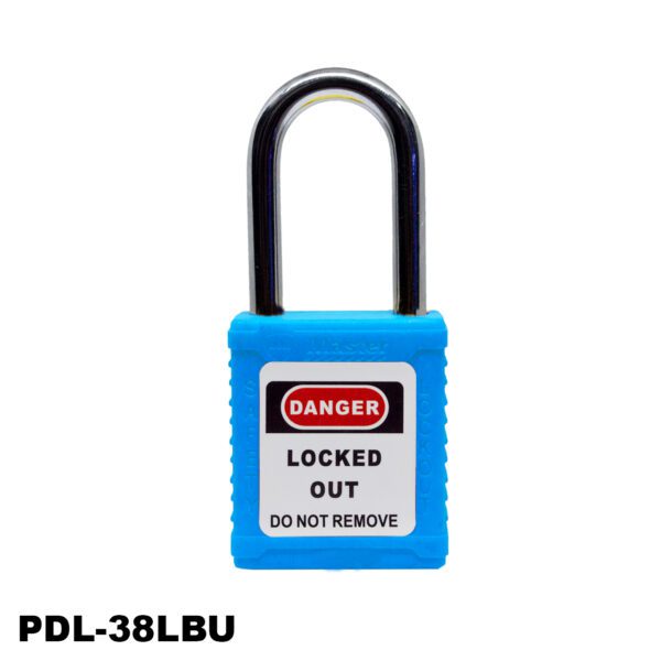 Candado no aislado de seguridad, 1 1/2", color azul claro - LM.PDL-38LBU103
