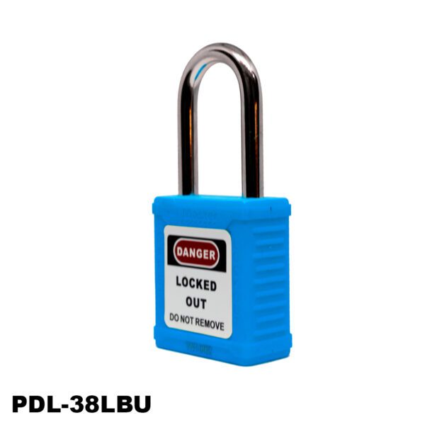 Candado no aislado de seguridad, 1 1/2", color azul claro - LM.PDL-38LBU103 - Imagen 4
