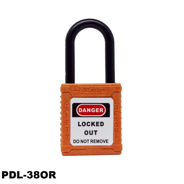 Candado aislado de seguridad, color naranja - LM.PDL-38OR011