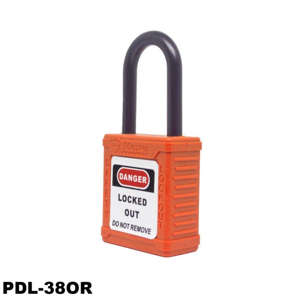 Candado aislado de seguridad, color naranja - LM.PDL-38OR011 - Imagen 4