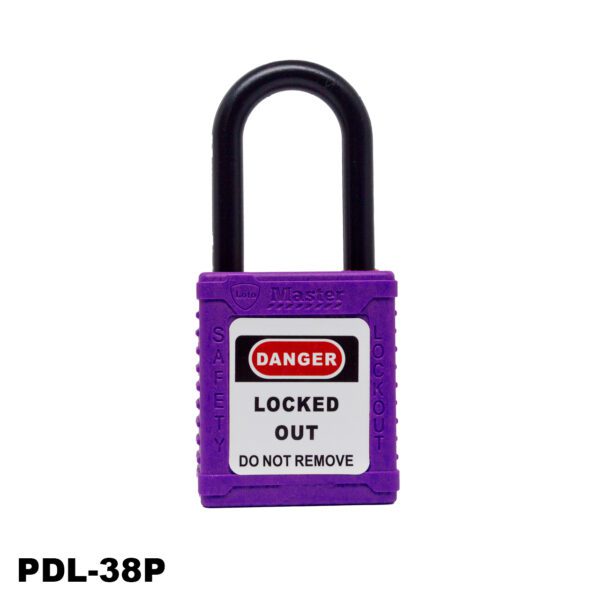 Candado aislado de seguridad, color morado - LM.PDL-38P008